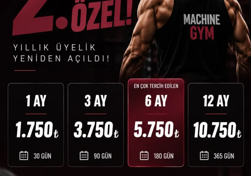 Gym Machine Spor Salonunda 2.yılımıza özel Kampanya
