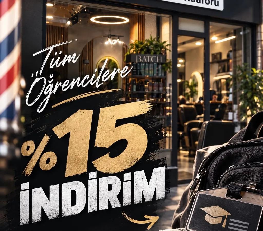 Öğrenci saç sakal kesimi %15 indirim